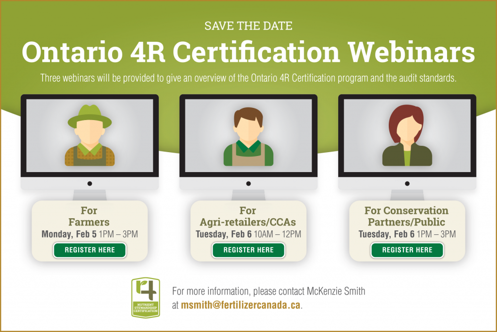 Ontario 4R Certification Webinars: Feb. 5 & 6 - Fertilizer Canada